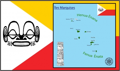 ATAHENUA O TE HENUA ENANA - CARTE OFFICIELLE DES &Icirc;LES MARQUISES